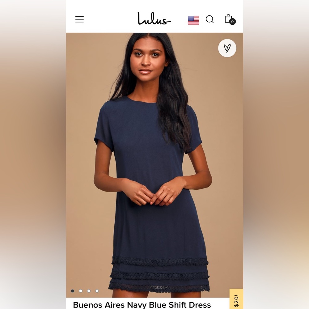NWT Navy Lulu’s Dress